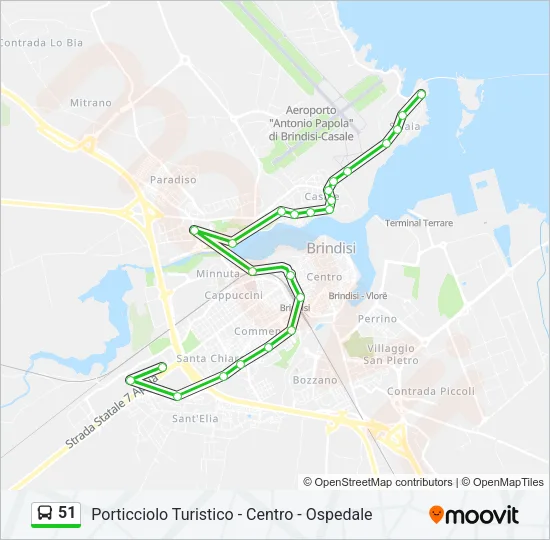 51 Bus Line Map