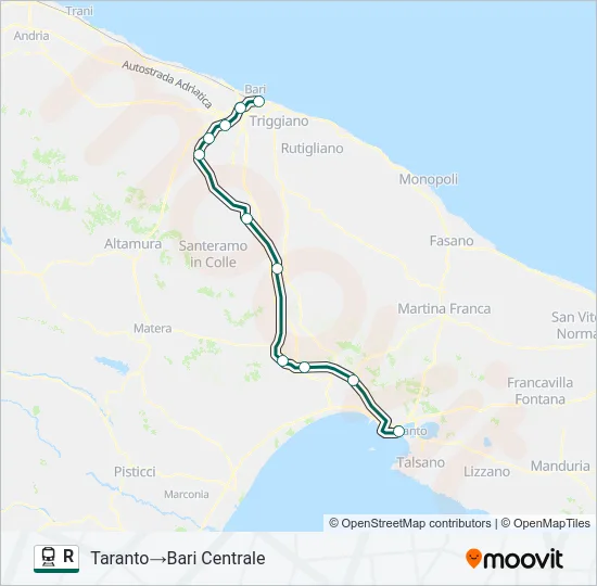 R Train Line Map