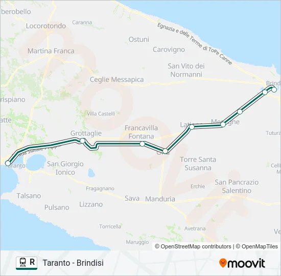 R Train Line Map