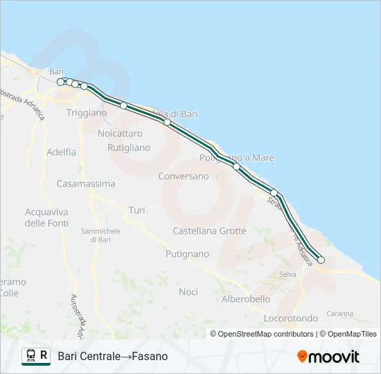 R Train Line Map