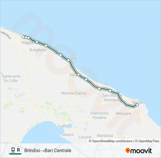 R Train Line Map