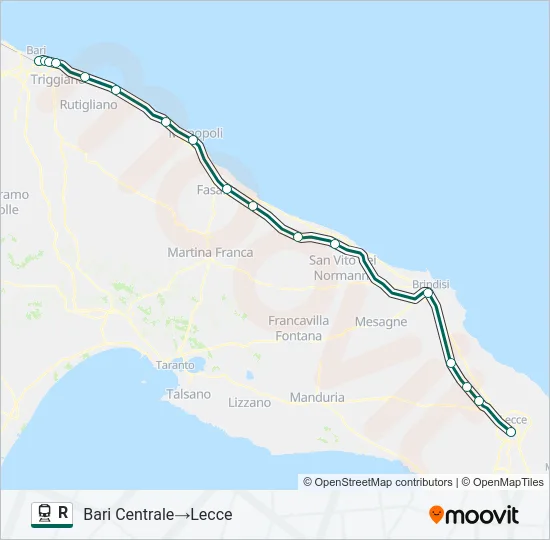 R Train Line Map