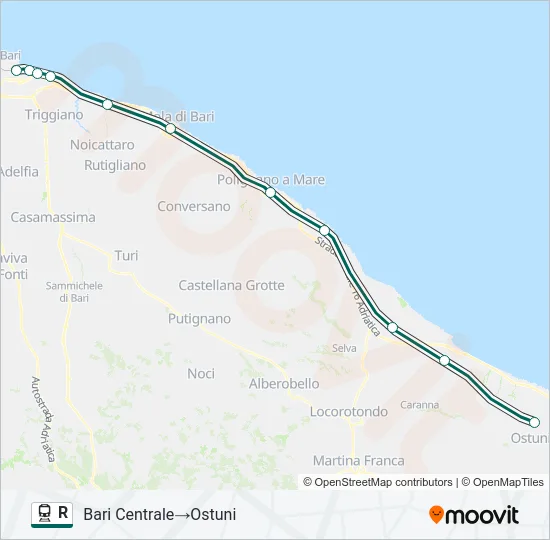 R Train Line Map