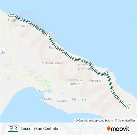 R Train Line Map