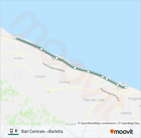 R Train Line Map