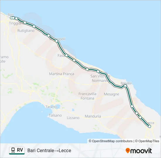 RV Train Line Map
