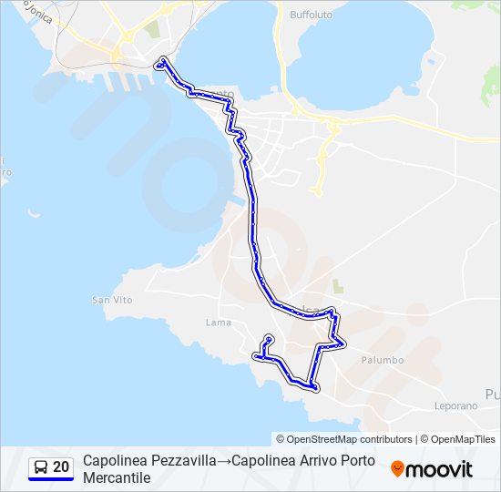 20 bus Line Map