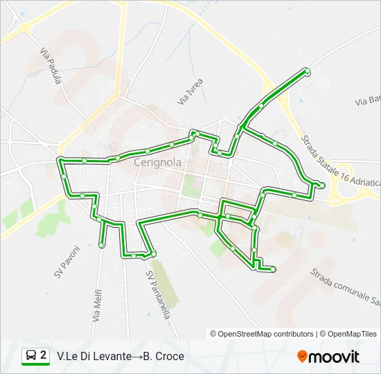 2 Bus Line Map