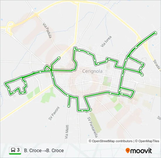 3 Bus Line Map