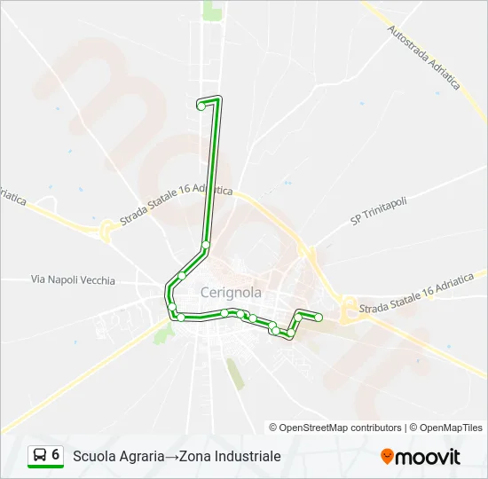 6 Bus Line Map