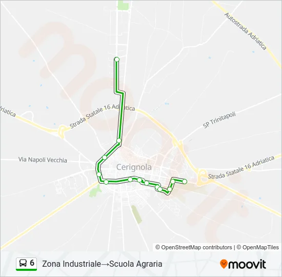 6 Bus Line Map