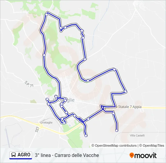 AGRO Bus Line Map
