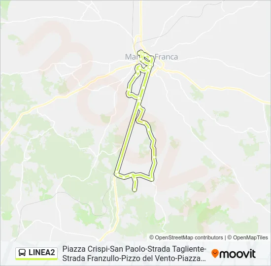 LINEA2 Bus Line Map