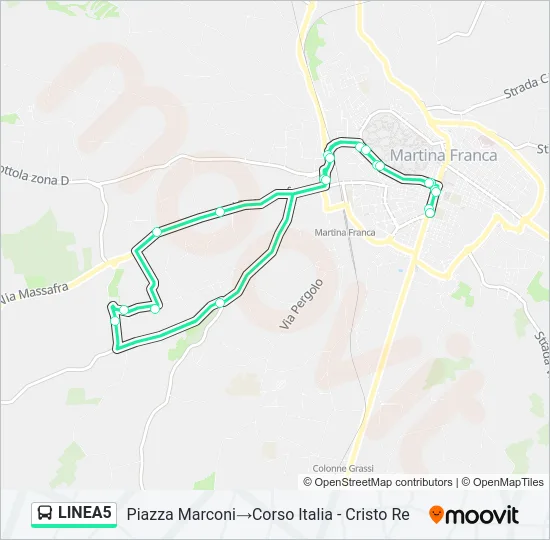 LINEA5 Bus Line Map