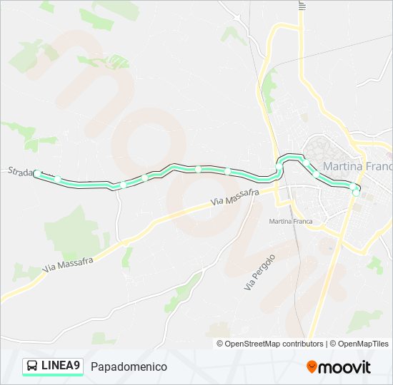 LINEA9 bus Line Map