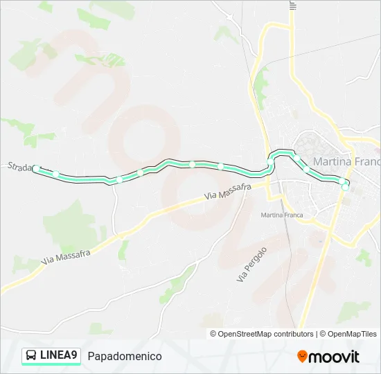 LINEA9 Bus Line Map
