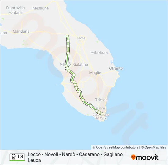L3 Train Line Map