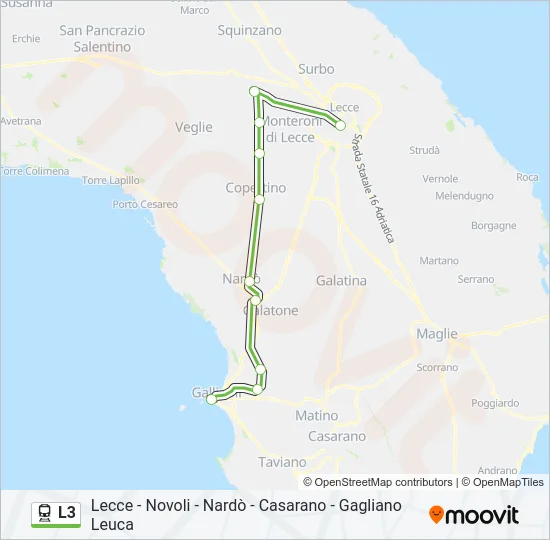 L3 Train Line Map