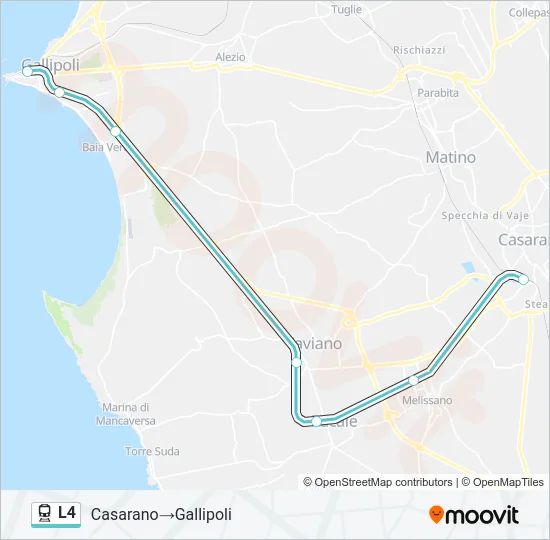 L4 Train Line Map