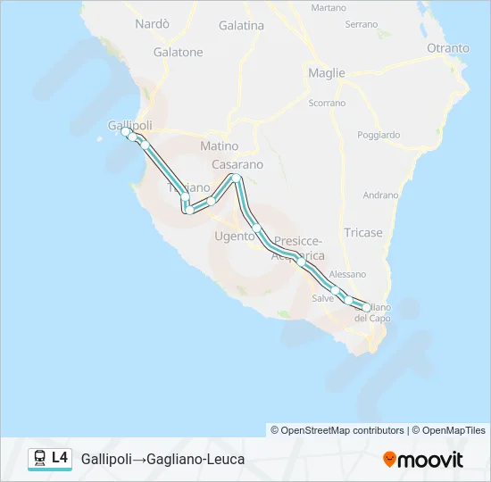L4 Train Line Map