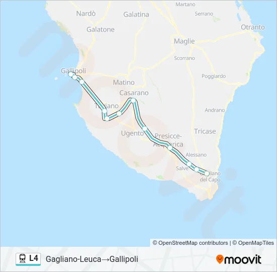 L4 Train Line Map