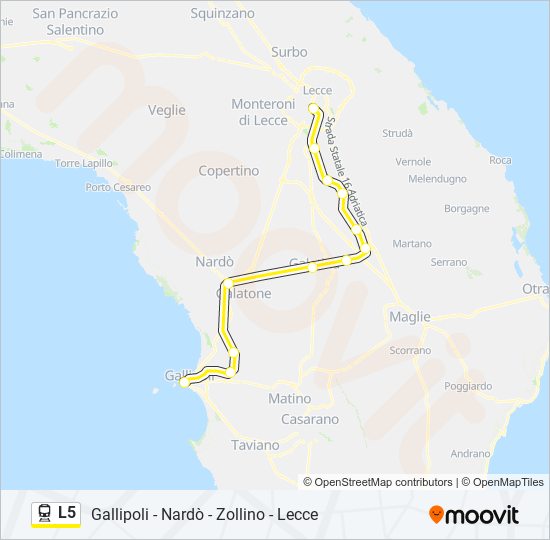 L5 train Line Map