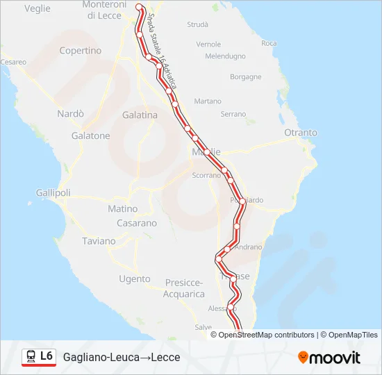 L6 Train Line Map