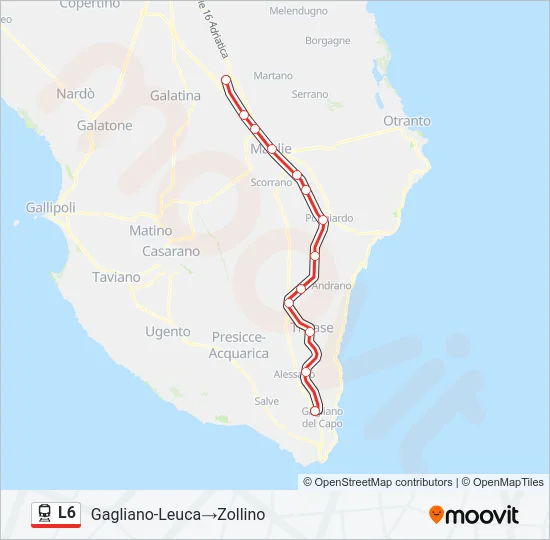 L6 Train Line Map