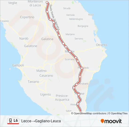 L6 Train Line Map