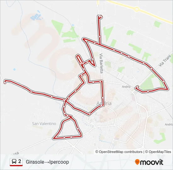 2 Bus Line Map