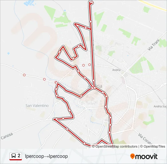 2 Bus Line Map