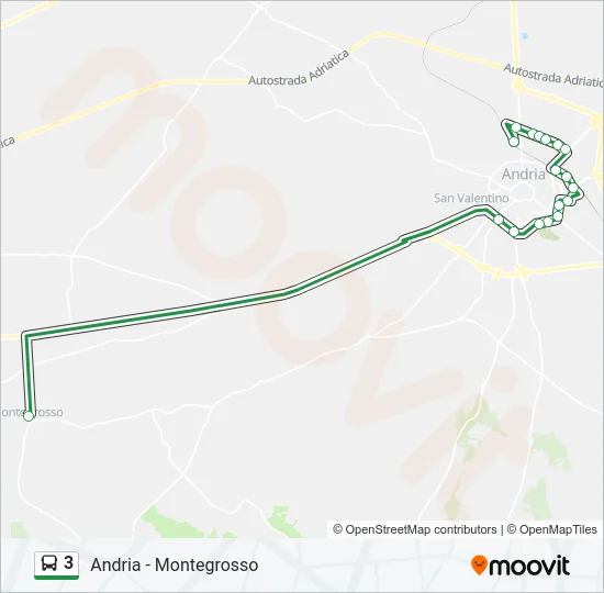 3 Bus Line Map