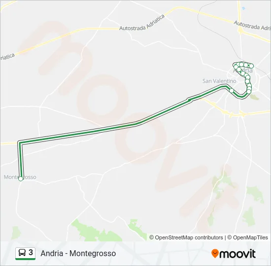3 Bus Line Map