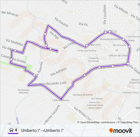 4 Bus Line Map