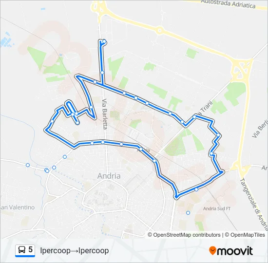 5 Bus Line Map