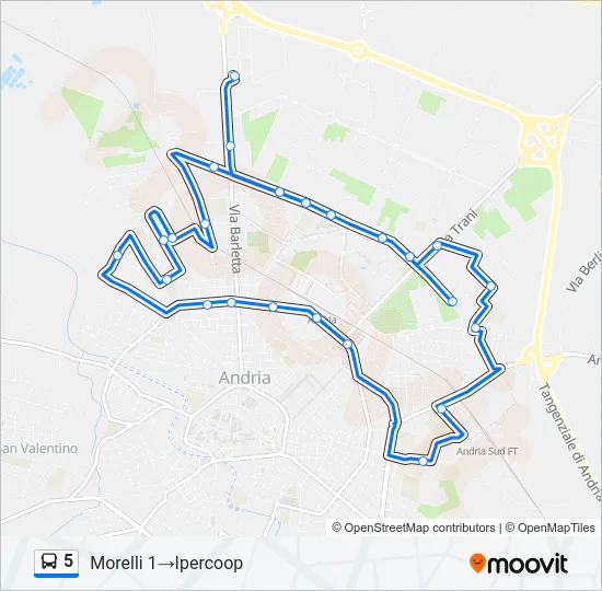 5 Bus Line Map