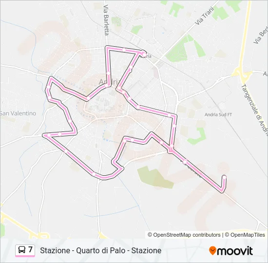 7 Bus Line Map