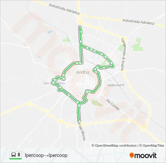 8 Bus Line Map