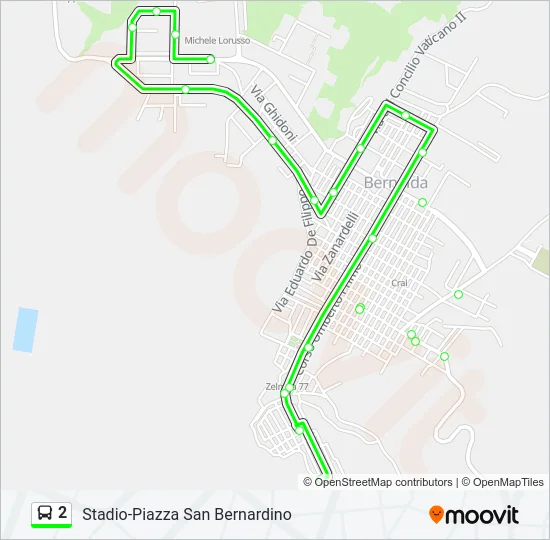 2 Bus Line Map