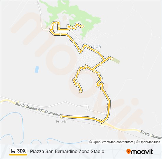 3DX bus Line Map