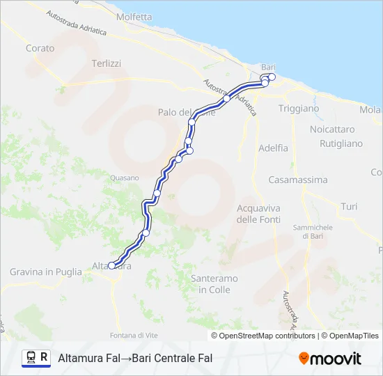 R Train Line Map