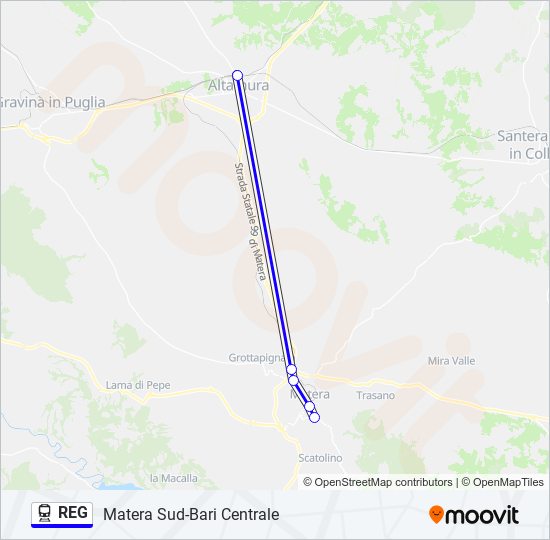 REG train Line Map