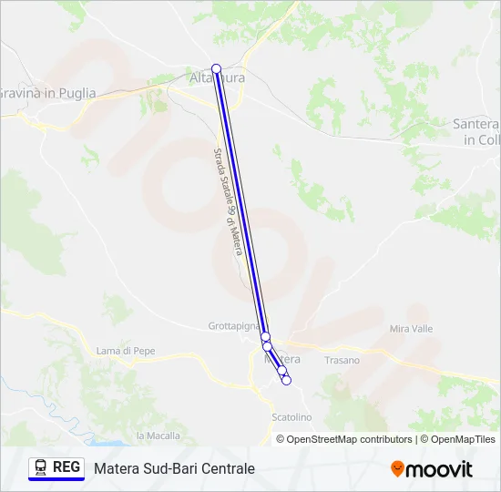 REG Train Line Map