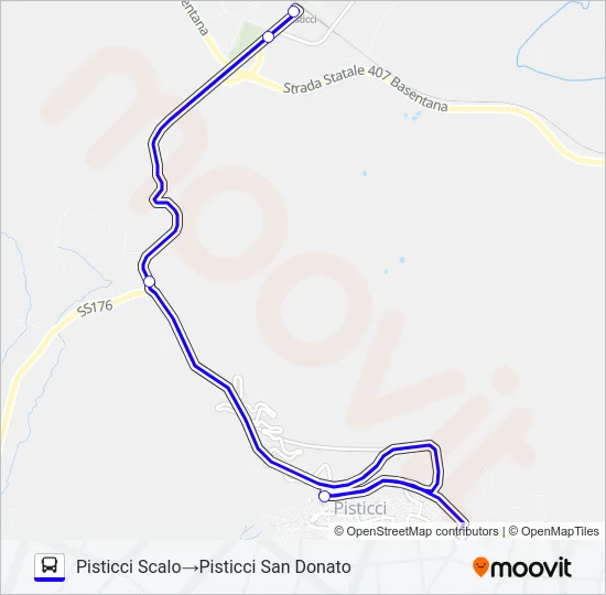 PISTICCI-PISTICCI SCALO Bus Line Map