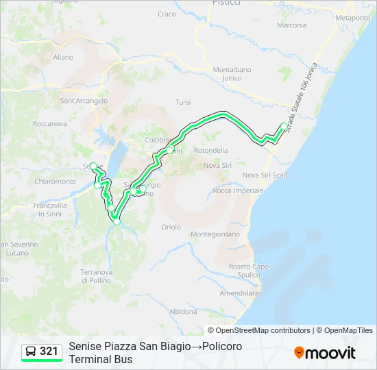 321 Bus Line Map