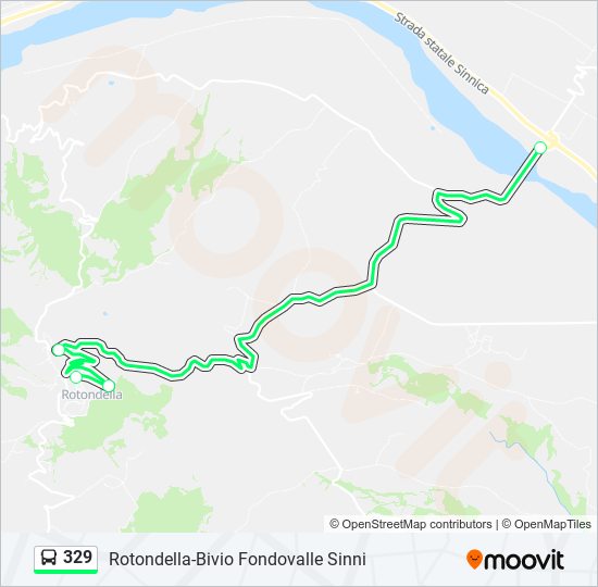 329 bus Line Map