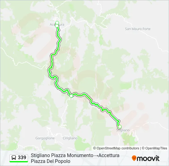 Percorso linea bus 339