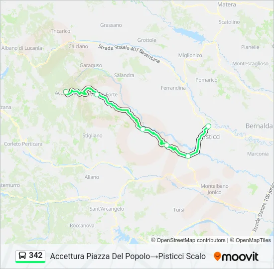342 Bus Line Map