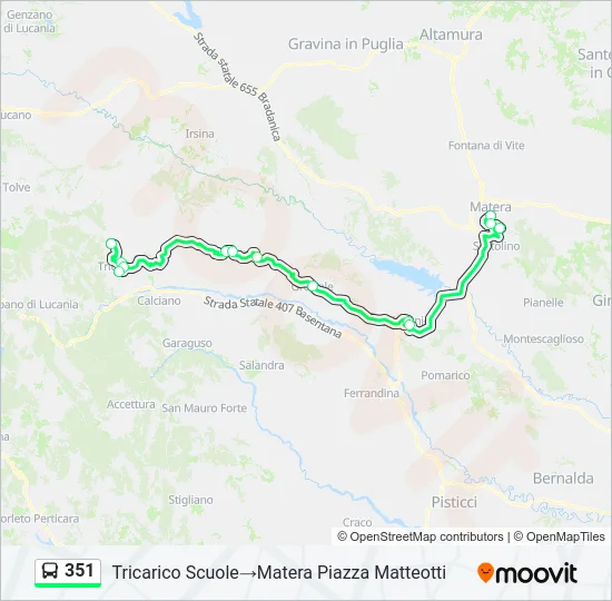 351 Bus Line Map
