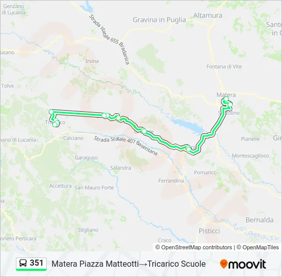 351 Bus Line Map